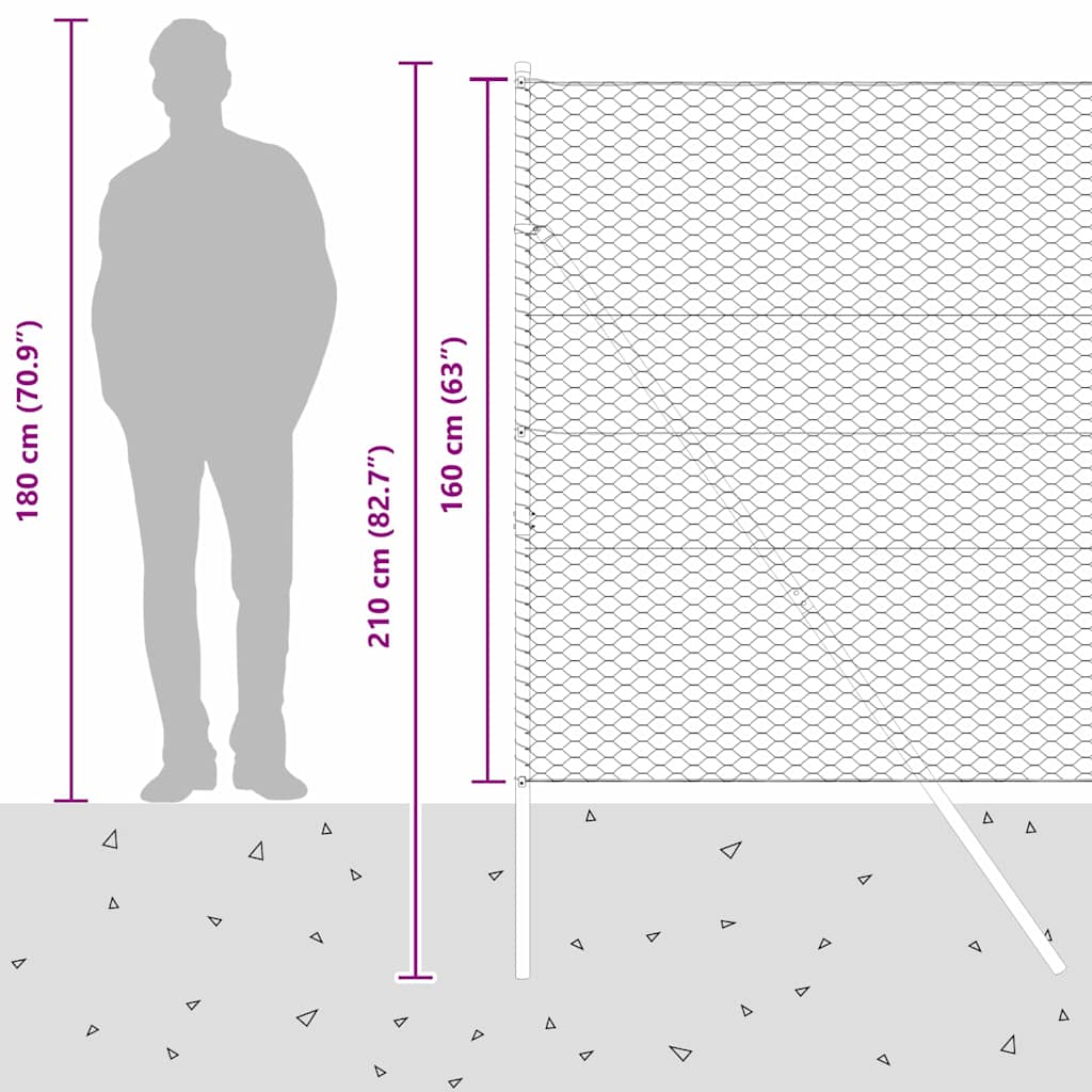Temeljna zavarena žičana ograda 100 x 1,6 m (Š x V)