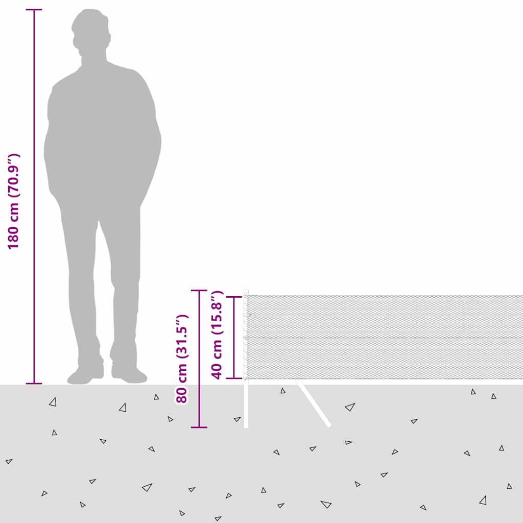 Temeljna zavarena žičana ograda 100 x 0,4 m (Š x V)