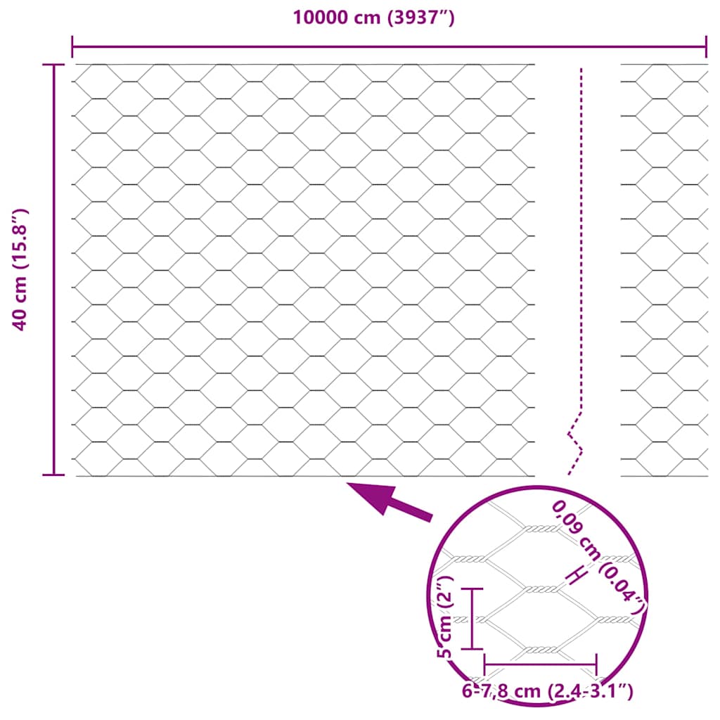 Zavareno žičano ograđivanje s bodljama 100 x 0,4 m (Š x V)