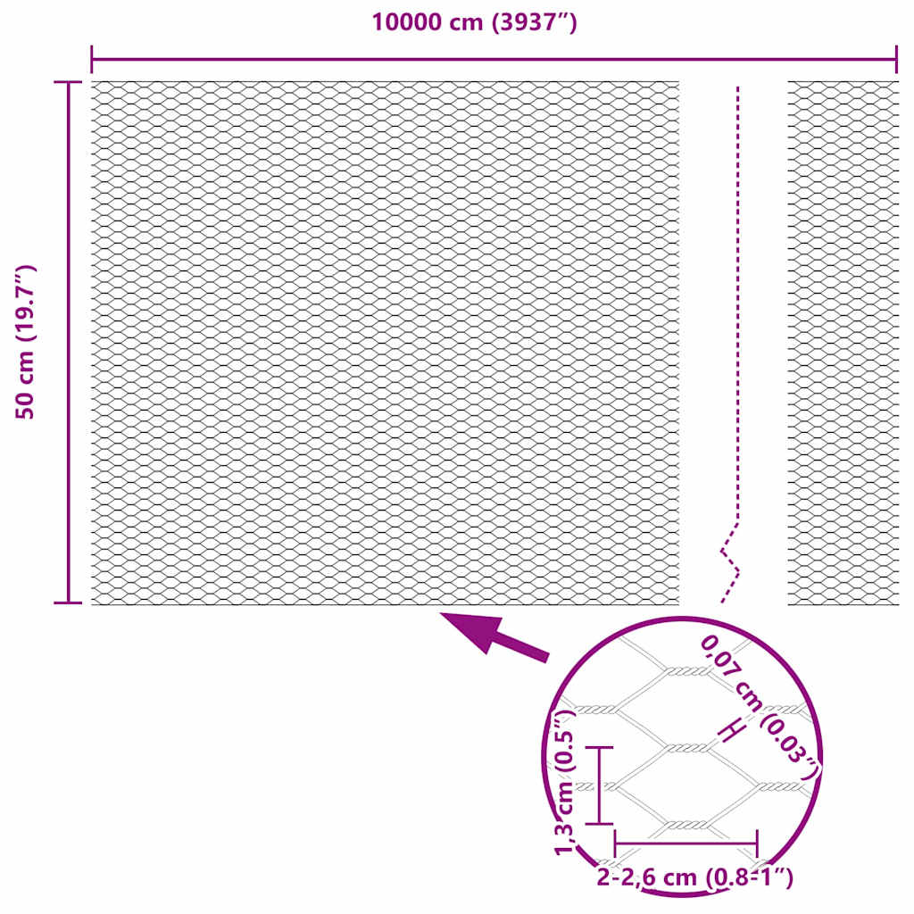 Zavareno žičano ograđivanje s bodljama 100 x 0,5 m (Š x V)