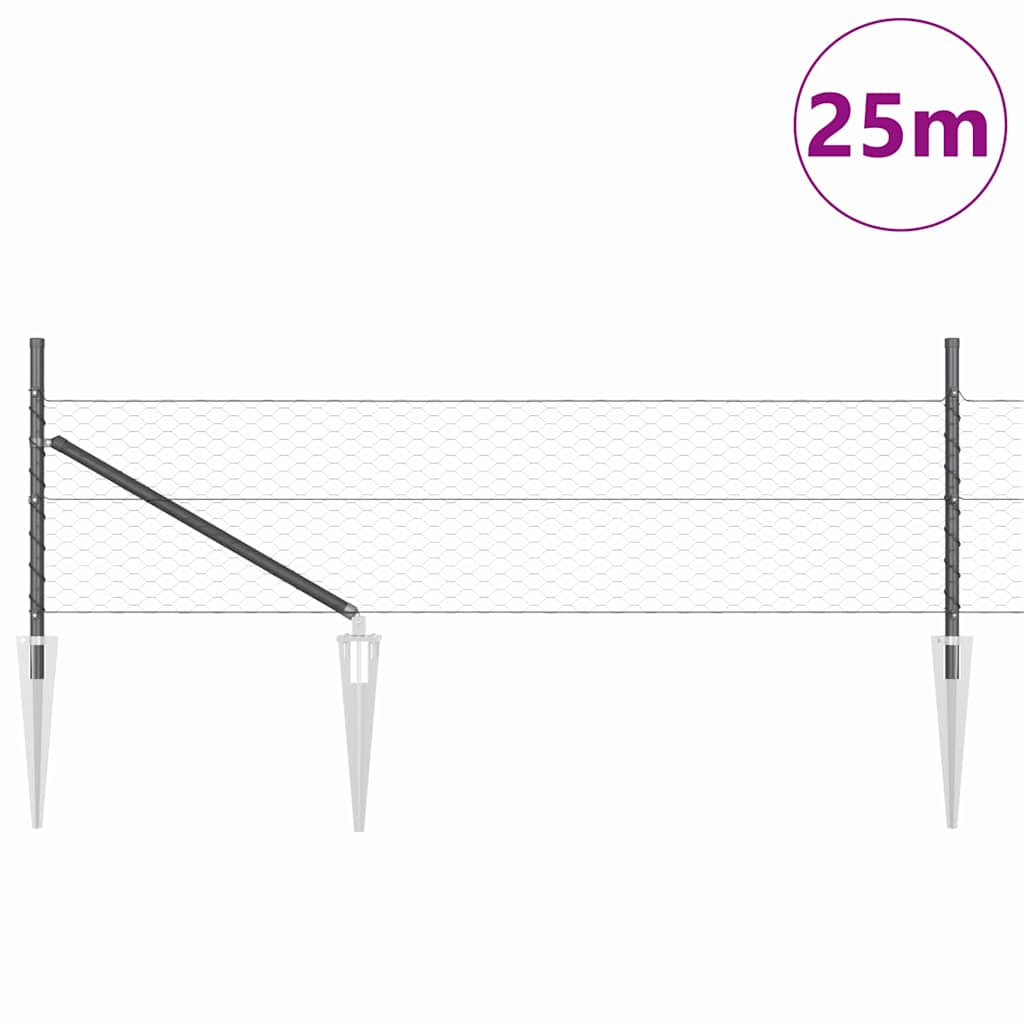 Zavareno žičano ograđivanje s bodljama 25 x 0,5 m (Š x V)