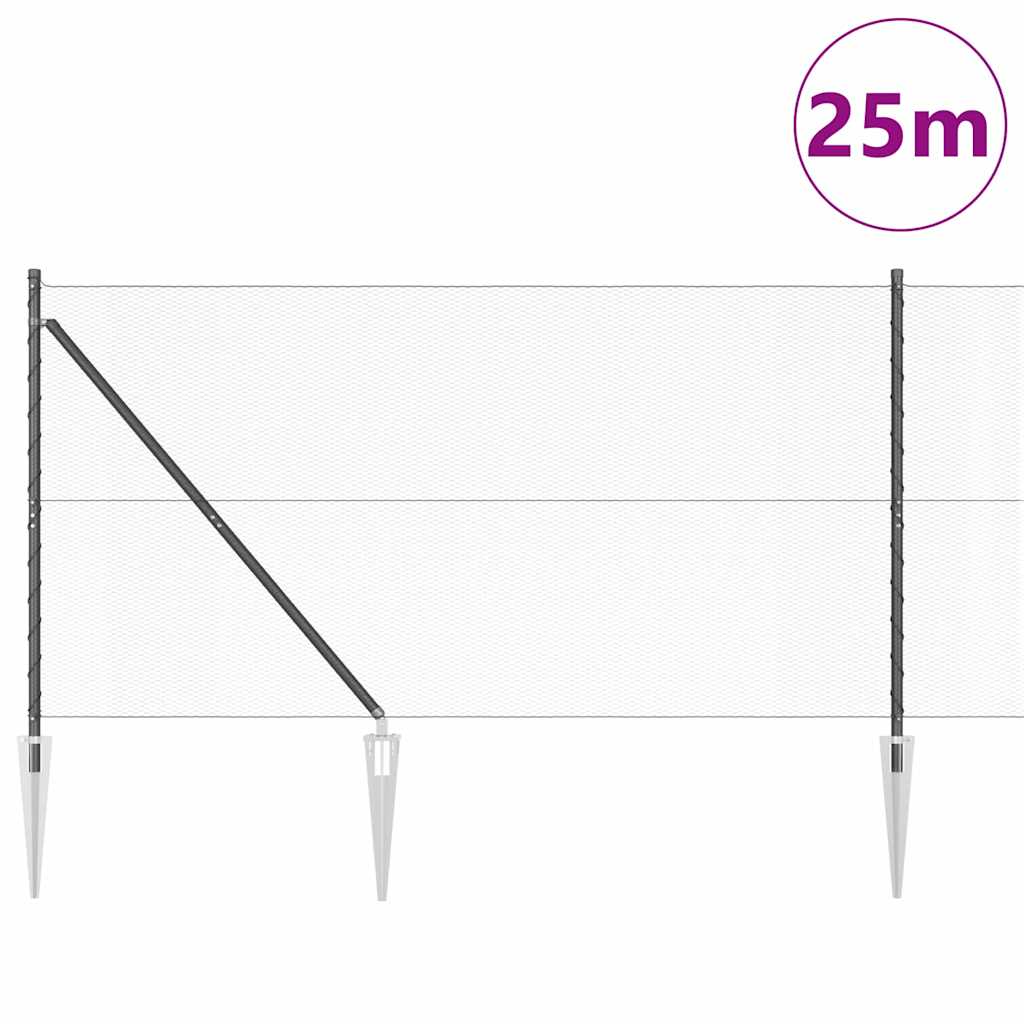 Zavareno žičano ograđivanje s bodljama 25 x 1,4 m (Š x H)