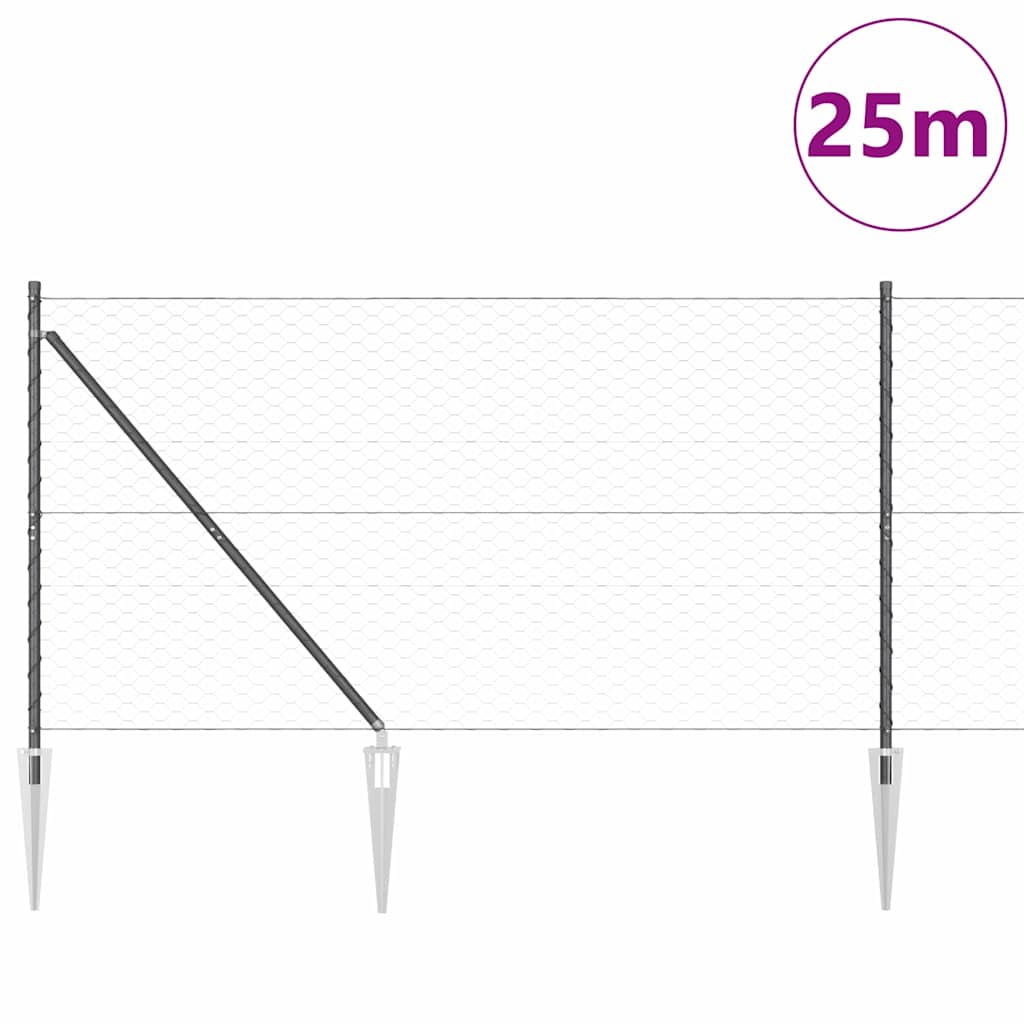 Zavareno žičano ograđivanje s bodljama 25 x 1,4 m (Š x H)