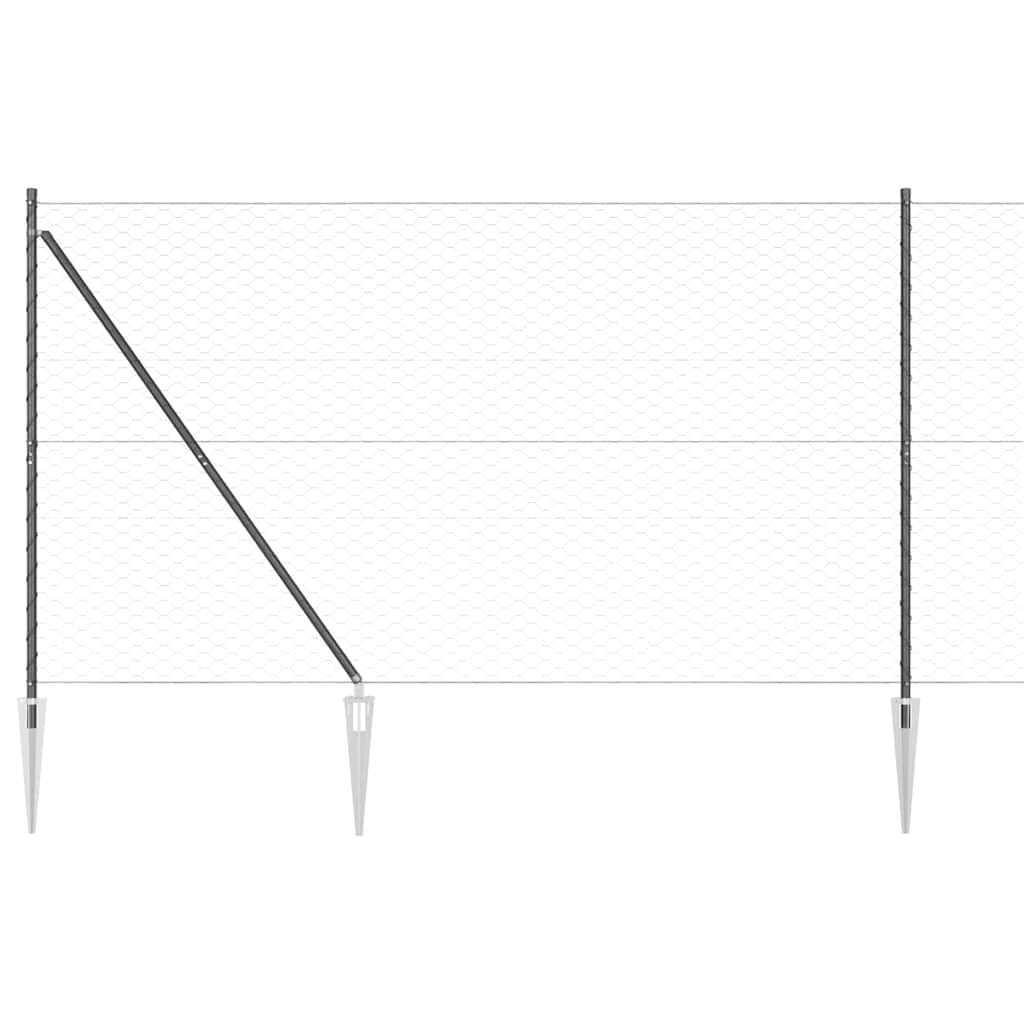 Zavareno žičano ograđivanje s bodljama 25 x 1,5 m (Š x V)
