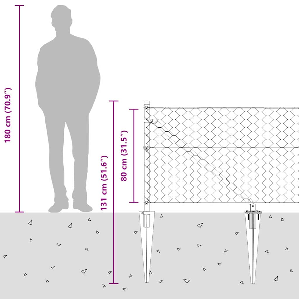 Zavareno žičano ograđivanje s bodljama 50 x 0,8 m (Š x V)