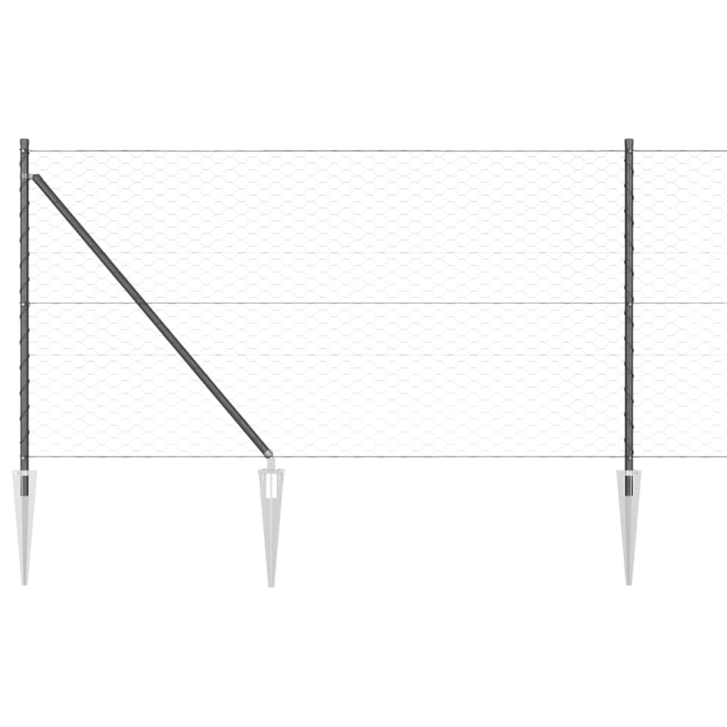 Zavareno žičano ograđivanje s bodljama 50 x 1 m (Š x V)