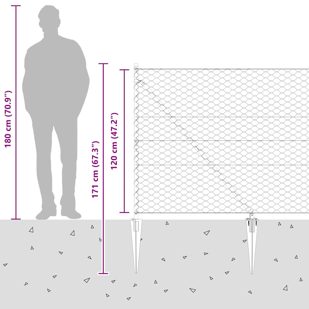 Zavareno žičano ograđivanje s bodljama 50 x 1,2 m (Š x V)