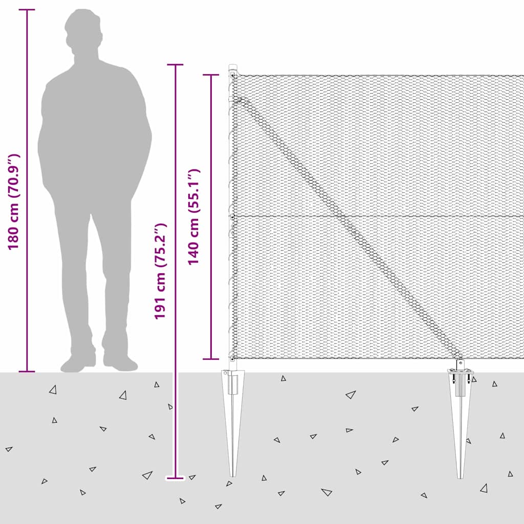 Zavareno žičano ograđivanje s bodljama 50 x 1,4 m (Š x V)