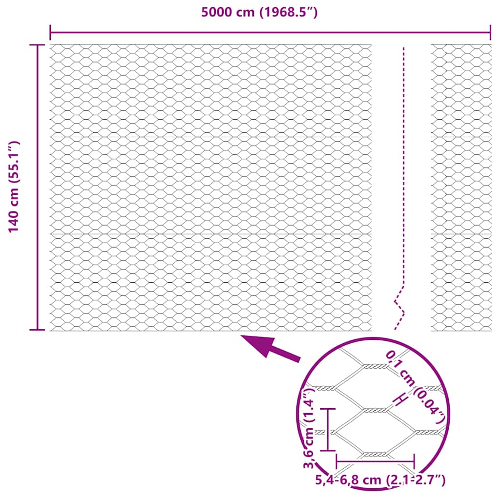 Zavareno žičano ograđivanje s bodljama 50 x 1,4 m (Š x V)