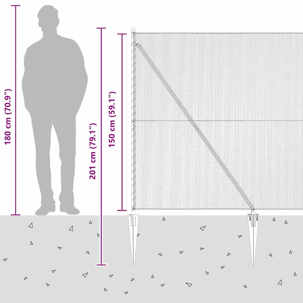 Zavareno žičano ograđivanje s bodljama 50 x 1,5 m (Š x V)
