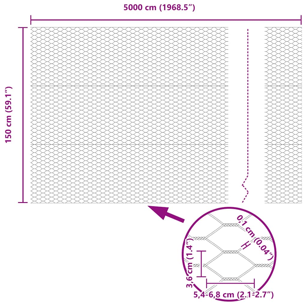 Zavareno žičano ograđivanje s bodljama 50 x 1,5 m (Š x V)