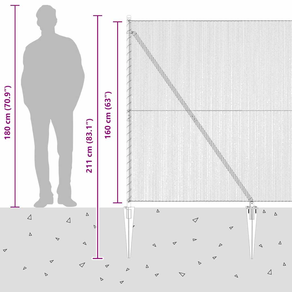 Zavareno žičano ograđivanje s bodljama 50 x 1,6 m (Š x V)