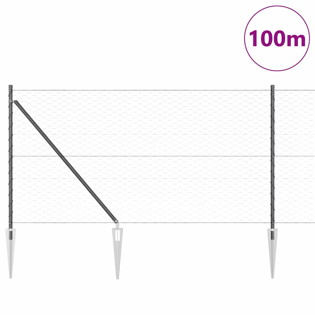 Zavareno žičano ograđivanje s bodljama 100 x 1 m (Š x V)