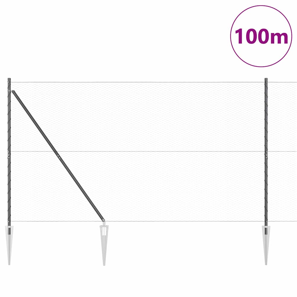 Zavareno žičano ograđivanje s bodljama 100 x 1,5 m (Š x V)