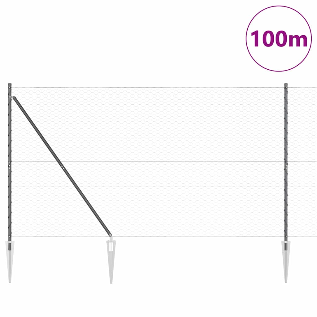 Zavareno žičano ograđivanje s bodljama 100 x 1,6 m (Š x V)