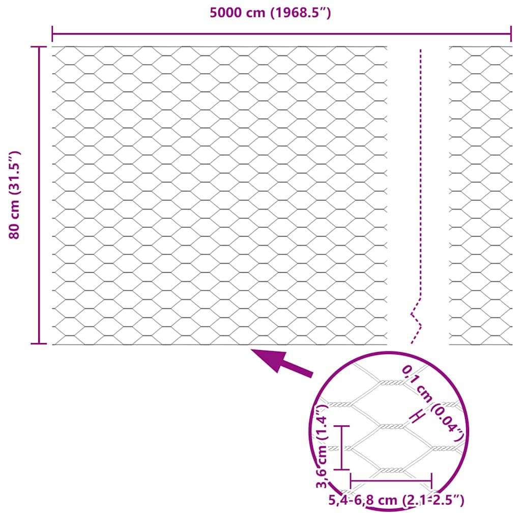 Zavareno žičano ograđivanje s bodljama 50 x 0,8 m (Š x V)