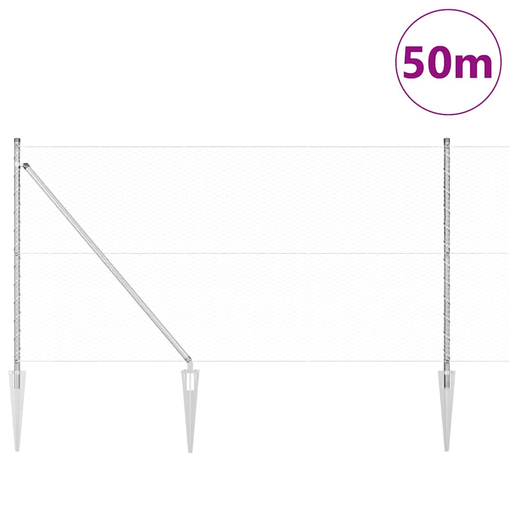 Zavareno žičano ograđivanje s bodljama 50 x 1 m (Š x V)