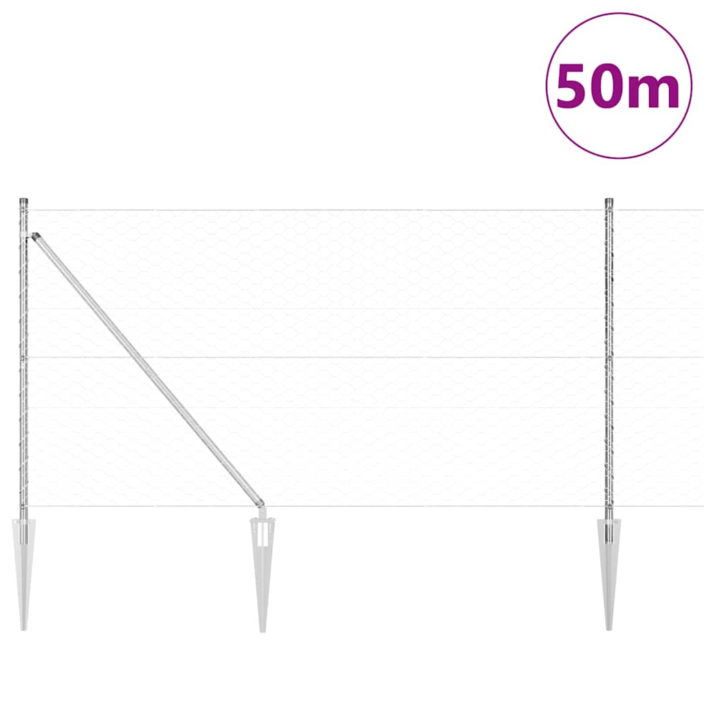 Zavareno žičano ograđivanje s bodljama 50 x 1 m (Š x V)
