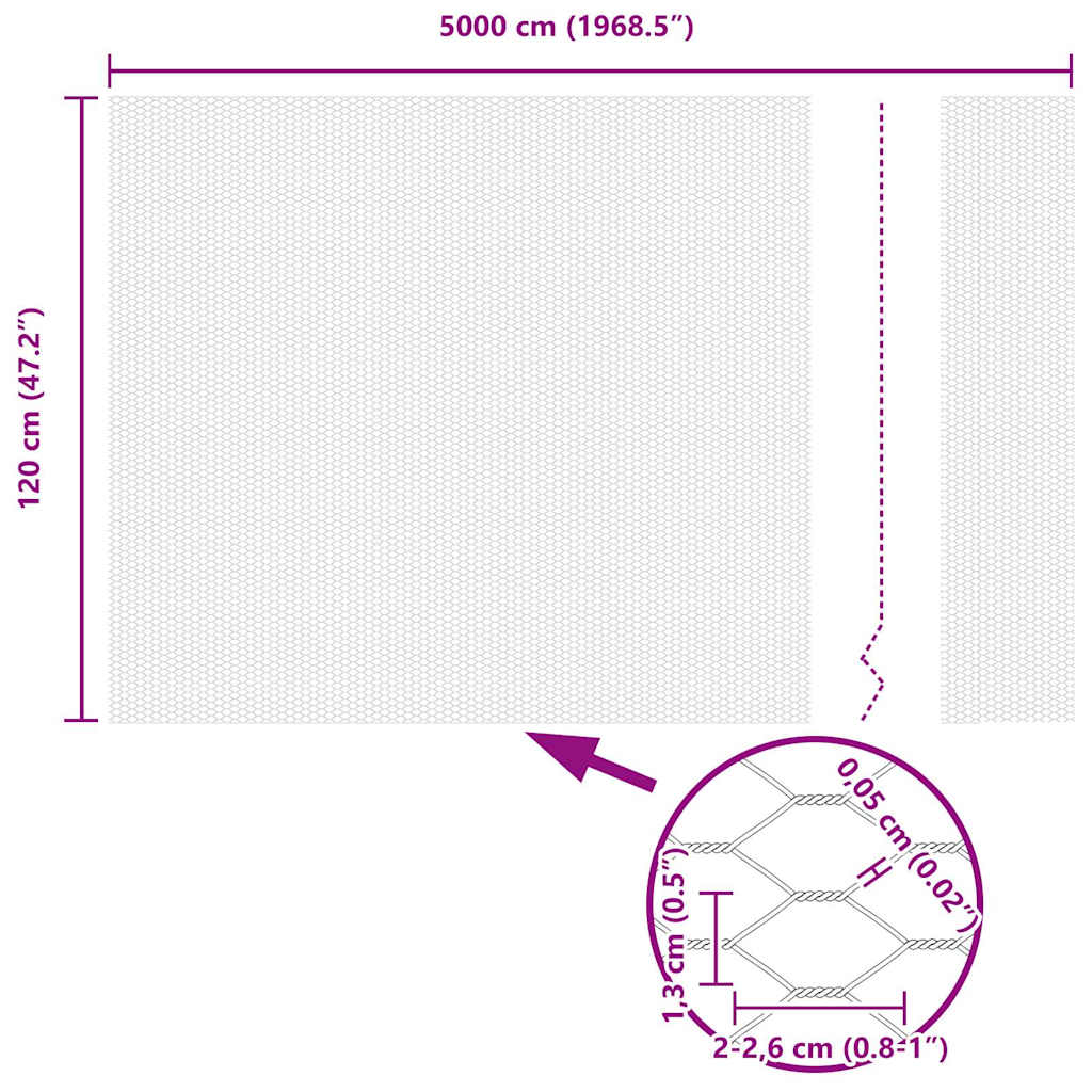 Zavareno žičano ograđivanje s bodljama 50 x 1,2 m (Š x V)