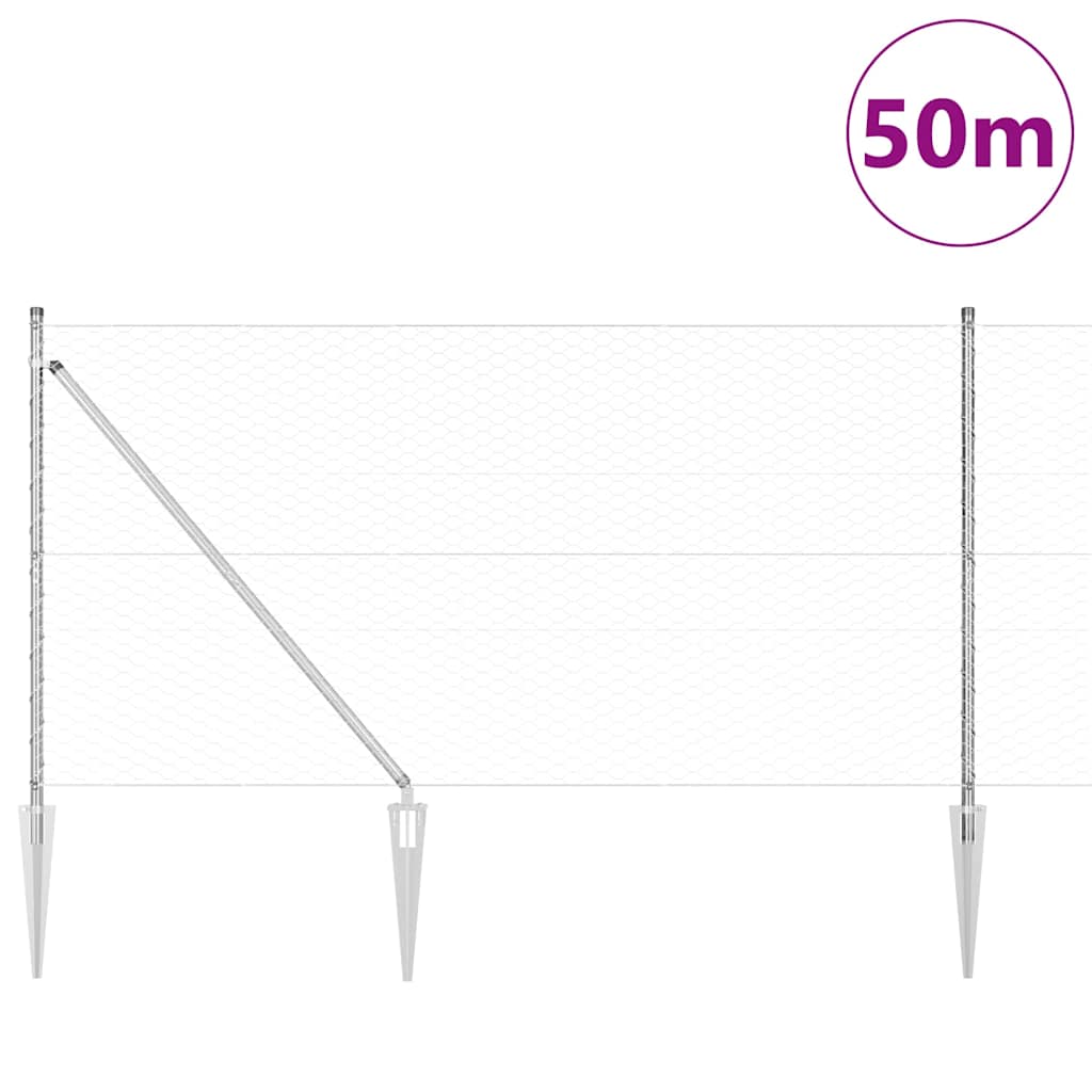 Zavareno žičano ograđivanje s bodljama 50 x 1,2 m (Š x V)