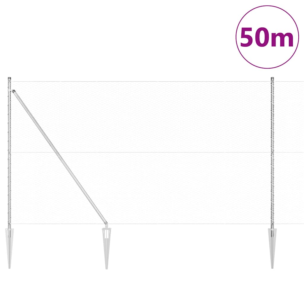 Zavareno žičano ograđivanje s bodljama 50 x 1,6 m (Š x V)