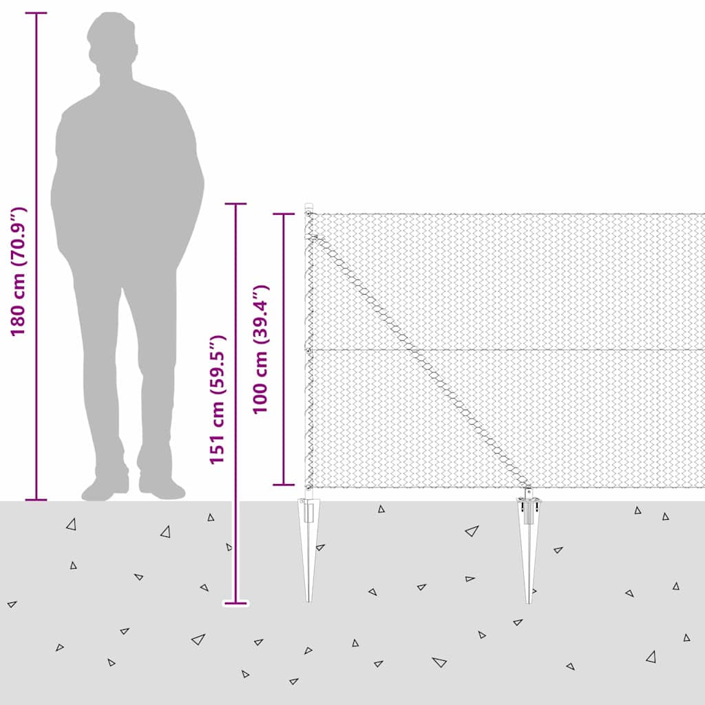 Zavareno žičano ograđivanje s bodljama 100 x 1 m (Š x V)