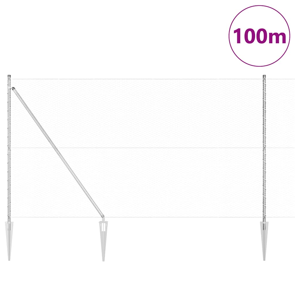 Zavareno žičano ograđivanje s bodljama 100 x 1,6 m (Š x V)