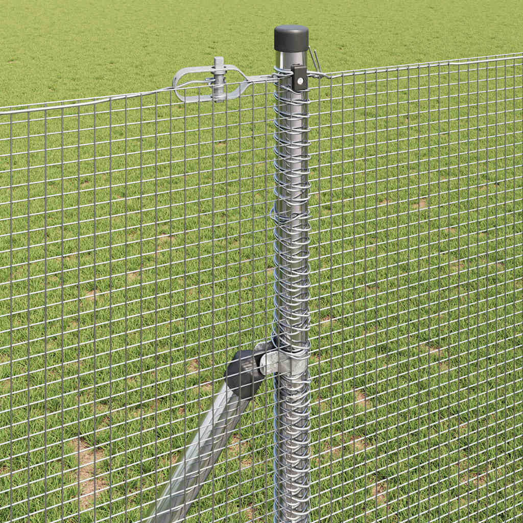 Temeljna zavarena žičana ograda 10 x 1,2 m Srebrna Mreža
