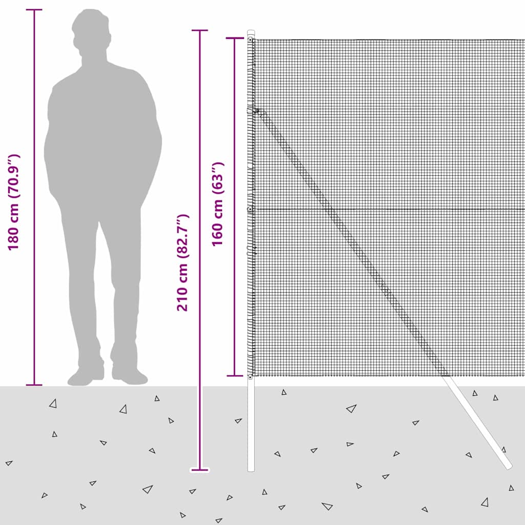 Temeljna zavarena žičana ograda 10 x 1,6 m Srebrna Mreža
