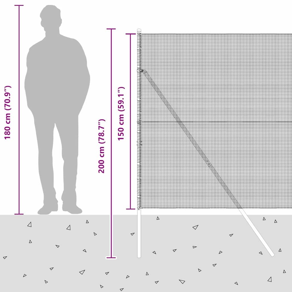 Temeljna zavarena žičana ograda 25 x 1,5 m Srebrna Mreža