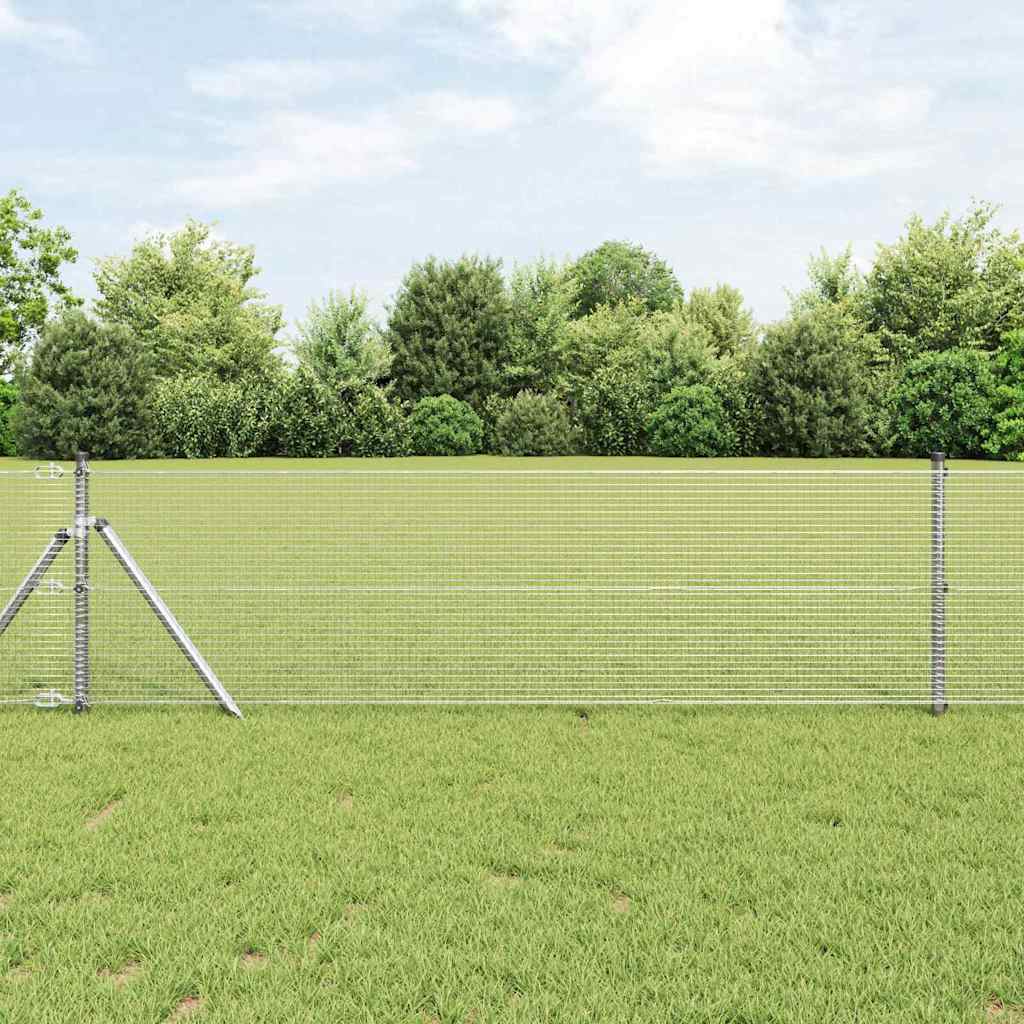 Temeljna zavarena žičana ograda 50 x 0,4 m Srebrna Mreža