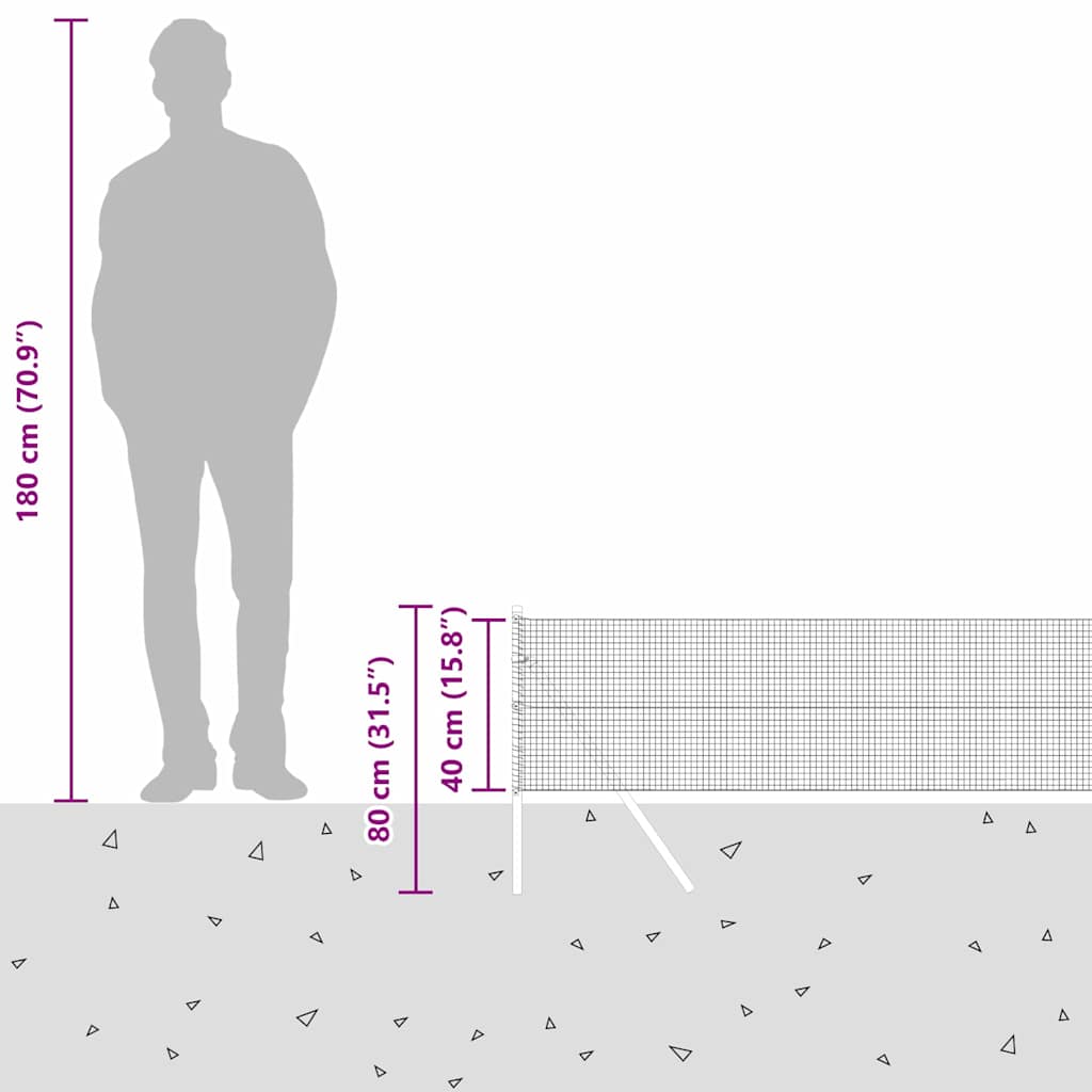 Temeljna zavarena žičana ograda 50 x 0,4 m Srebrna Mreža