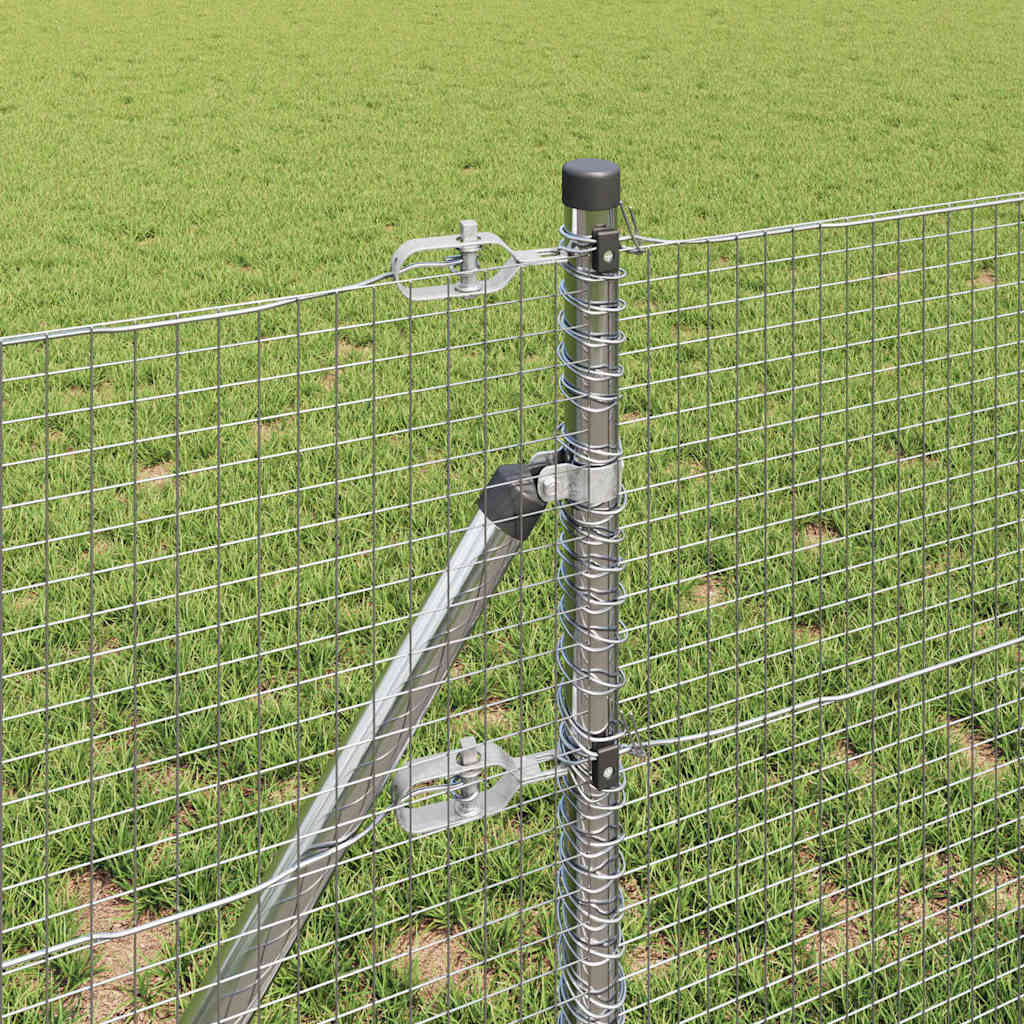 Temeljna zavarena žičana ograda 50 x 0,6 m Srebrna Mreža