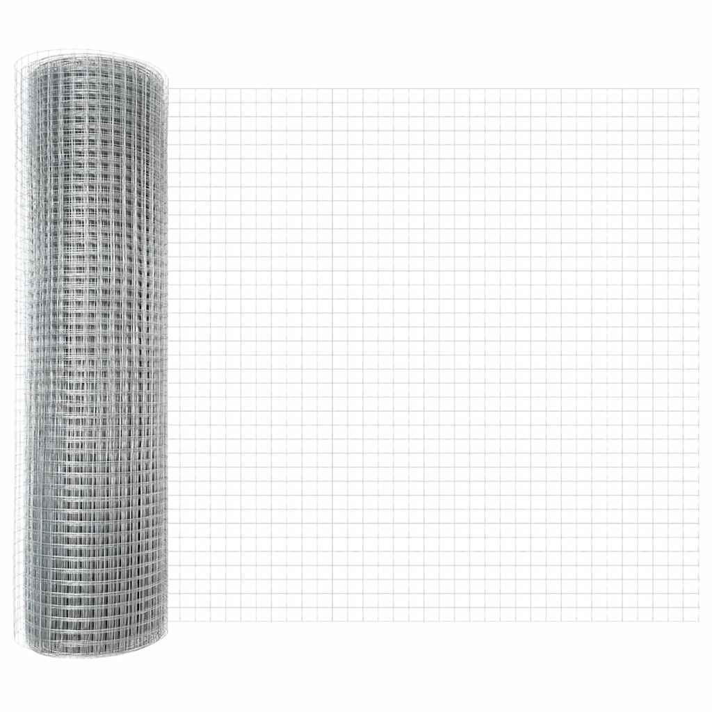Temeljna zavarena žičana ograda 50 x 0,8 m Srebrna Mreža
