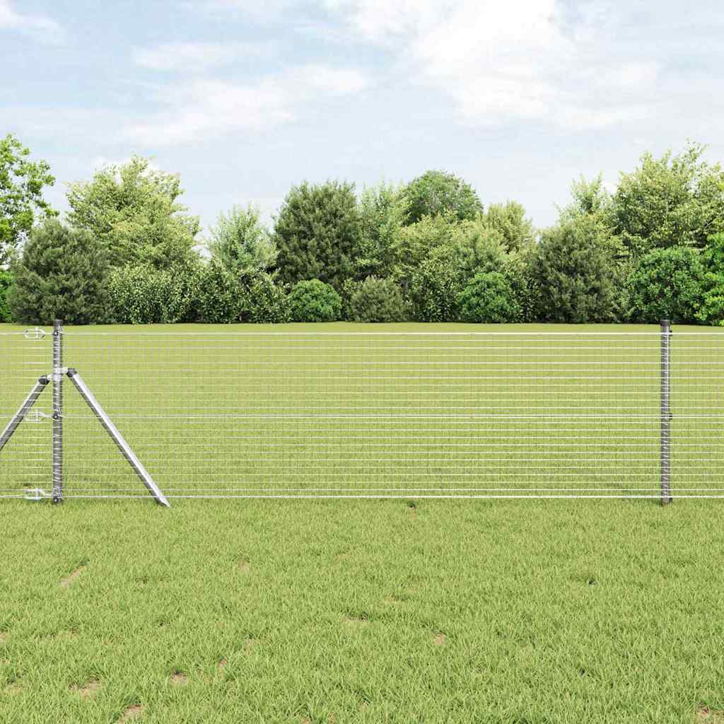 Temeljna zavarena žičana ograda 50 x 0,8 m Srebrna Mreža