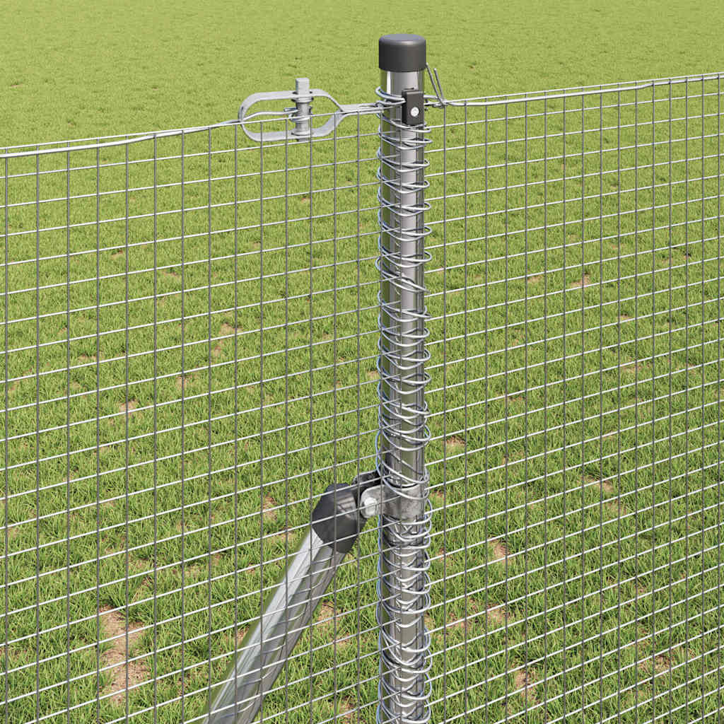 Temeljna zavarena žičana ograda 50 x 1,4 m Srebrna Mreža