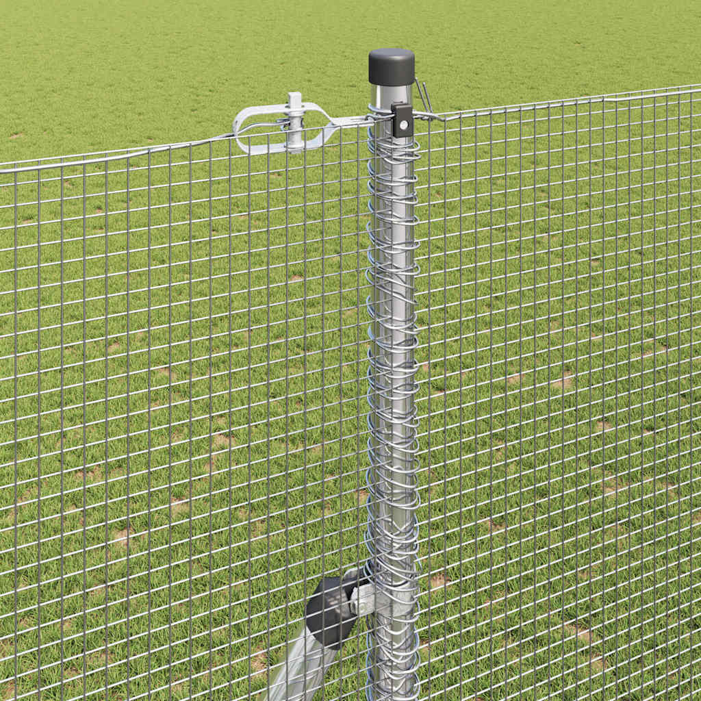 Temeljna zavarena žičana ograda 50 x 1,5 m Srebrna Mreža