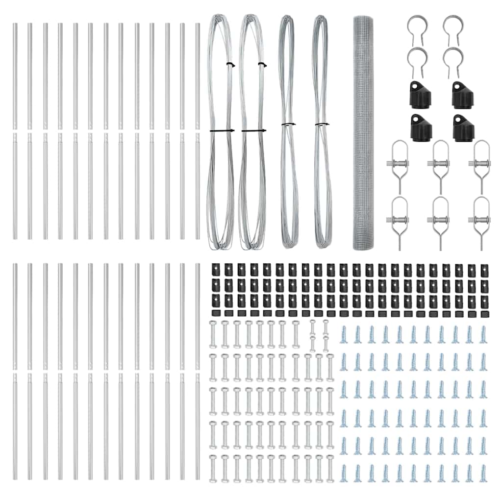 Temeljna zavarena žičana ograda 50 x 1,5 m Srebrna Mreža