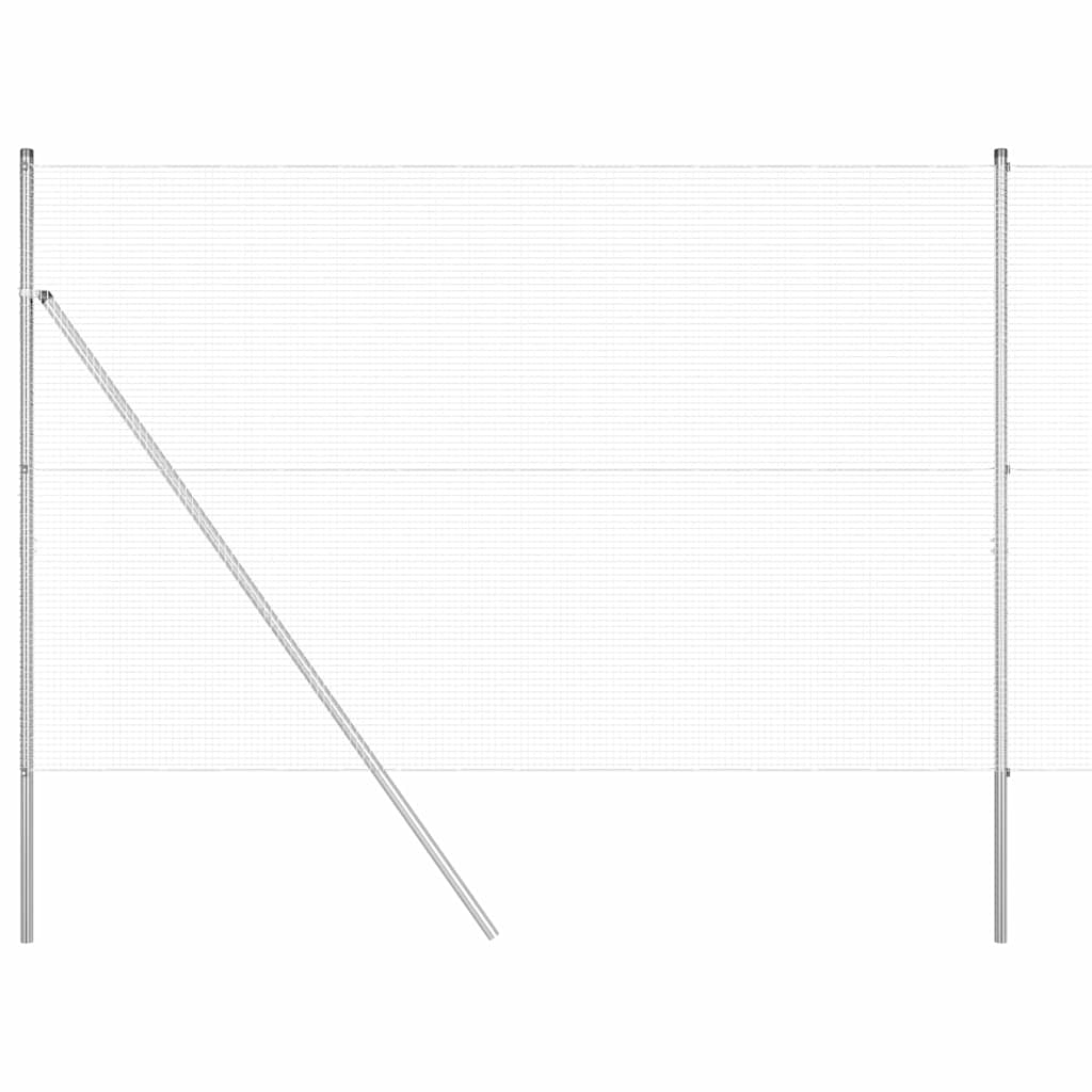 Temeljna zavarena žičana ograda 50 x 1,6 m Srebrna Mreža