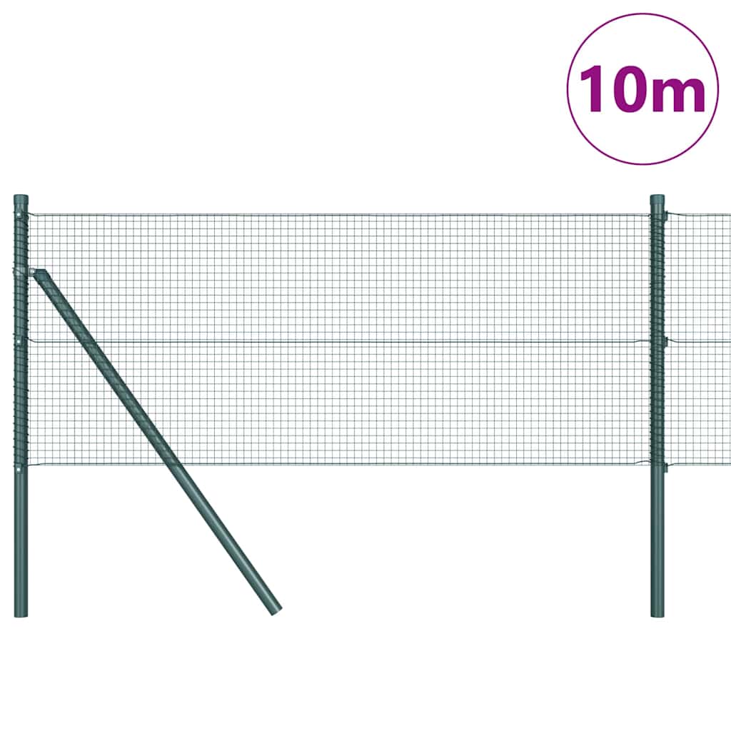 Temeljna zavarena žičana ograda 10 x 0,5 m Zelena Mreža