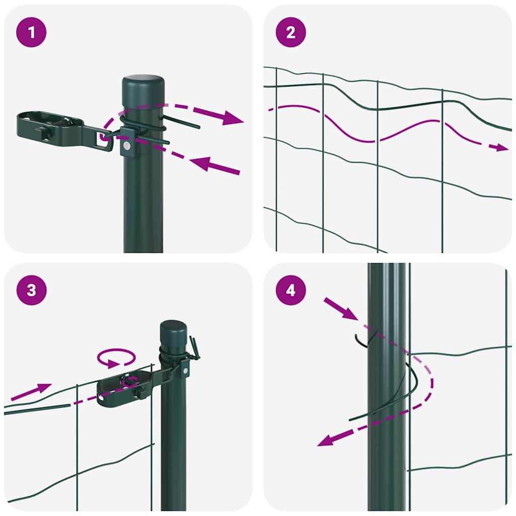 Temeljna zavarena žičana ograda 10 x 0,6 m Zelena Mreža