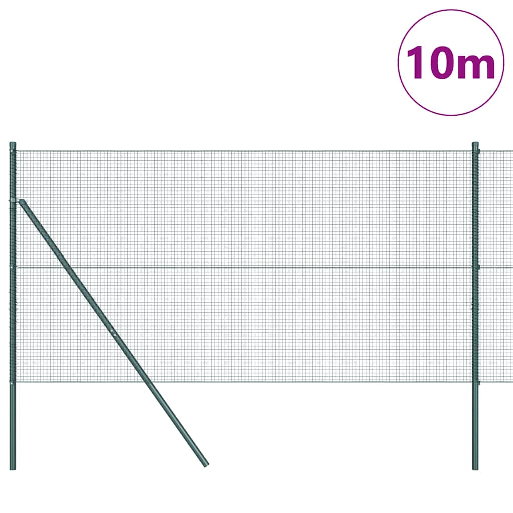Temeljna zavarena žičana ograda 10 x 1,4 m Zelena Mreža