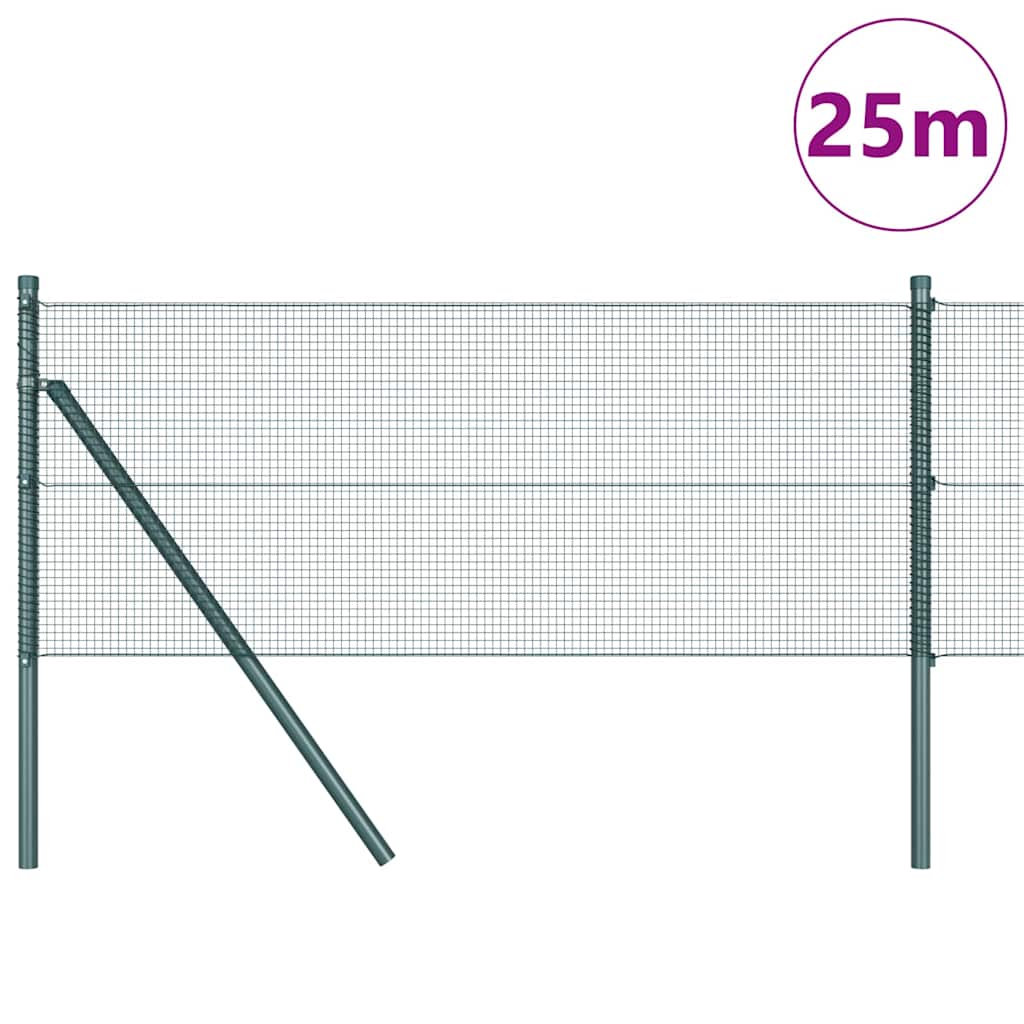 Temeljna zavarena žičana ograda 25 x 0,4 m Zelena Mreža