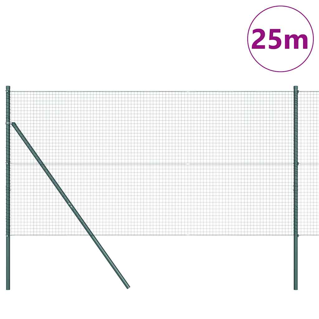Temeljna zavarena žičana ograda 25 x 1,2 m Zelena Mreža