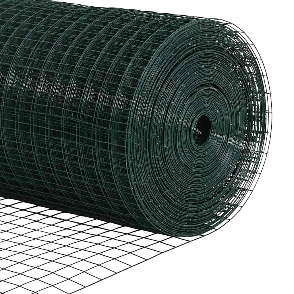Temeljna zavarena žičana ograda 50 x 0,5 m Zelena Mreža