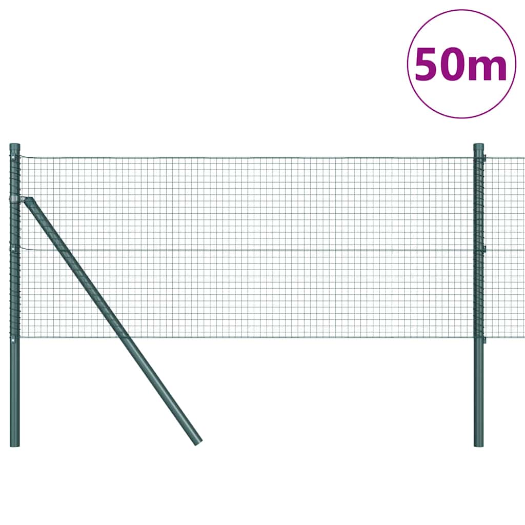 Temeljna zavarena žičana ograda 50 x 0,6 m Zelena Mreža