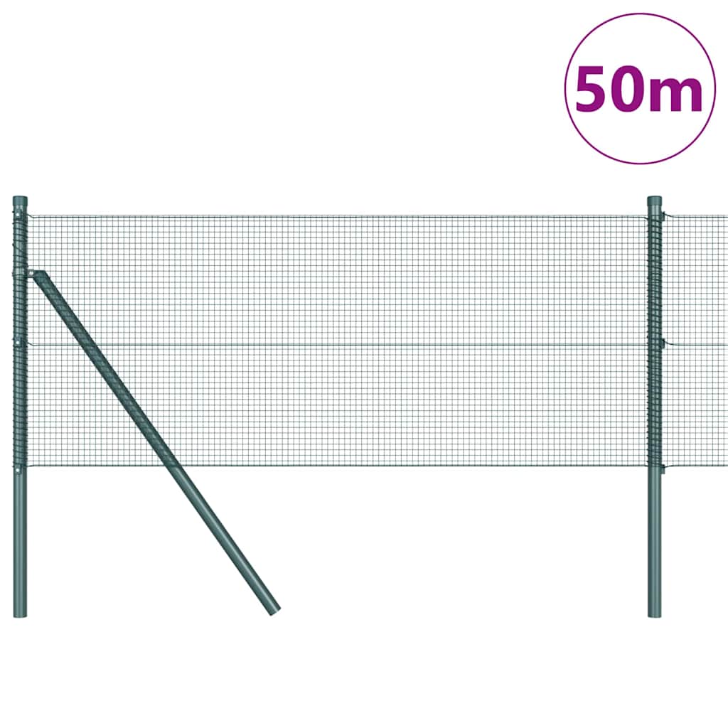 Temeljna zavarena žičana ograda 50 x 0,8 m Zelena Mreža