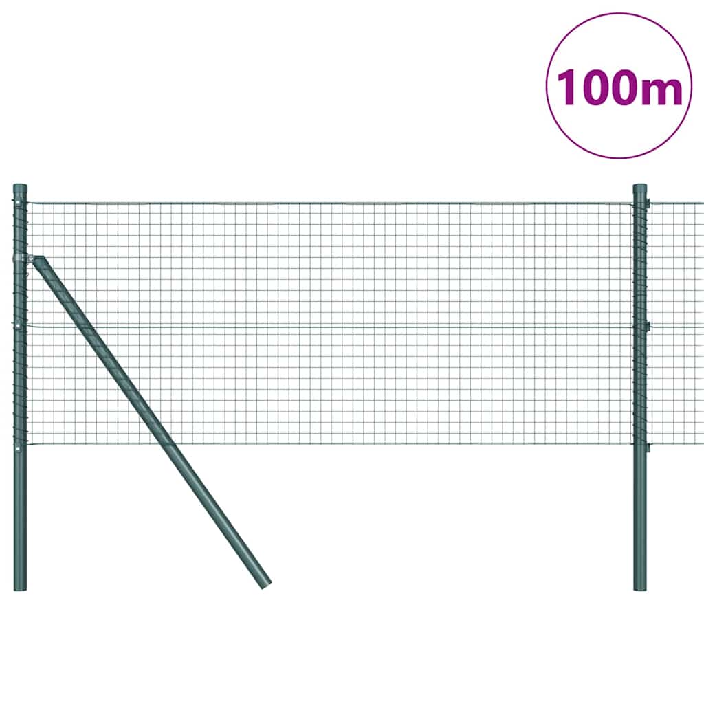 Temeljna zavarena žičana ograda 100 x 0,6 m Zelena Mreža