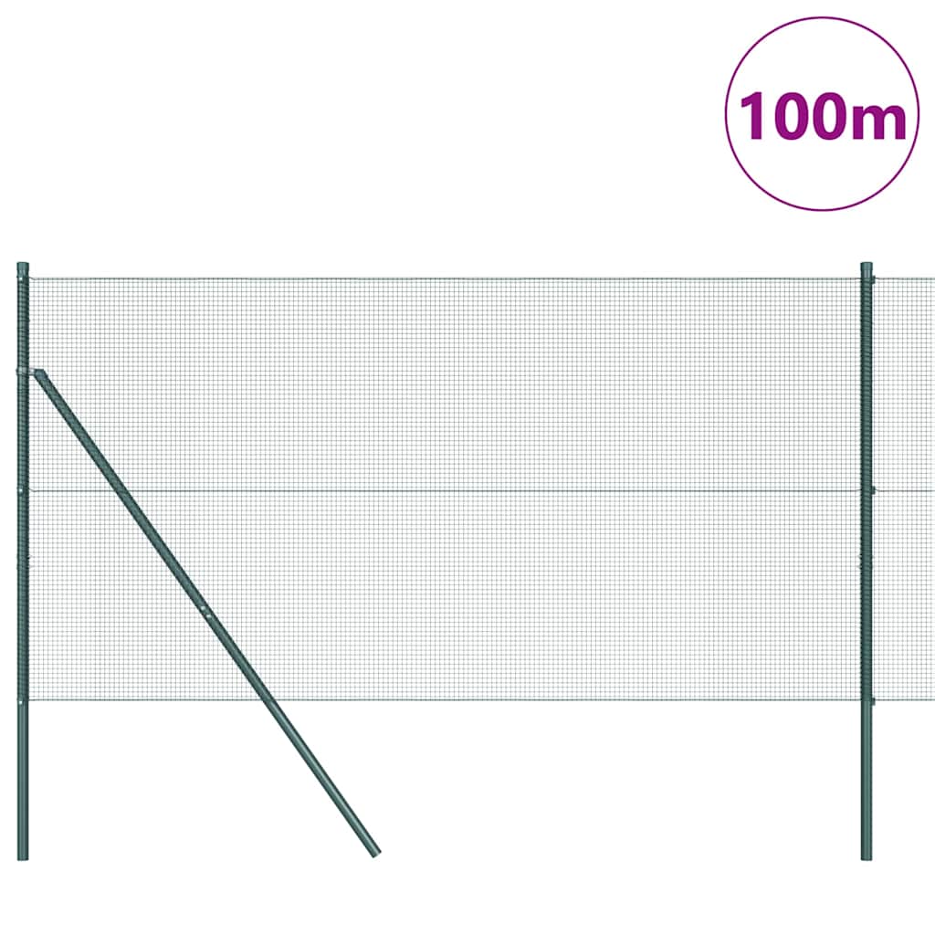 Temeljna zavarena žičana ograda 100 x 1 m Čelik premazan PVC-om