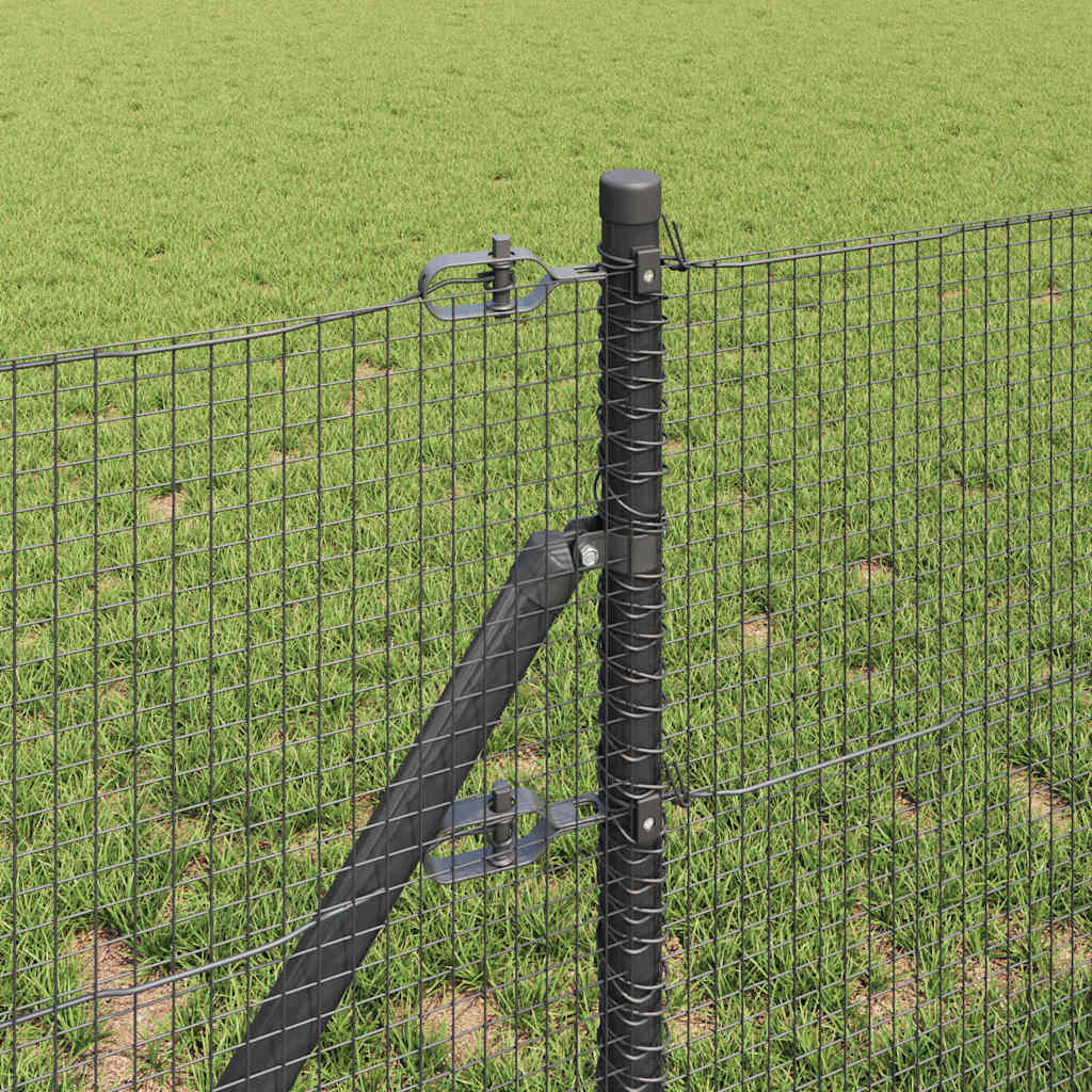 Temeljna zavarena žičana ograda 10 x 0,6 m Siva Mreža